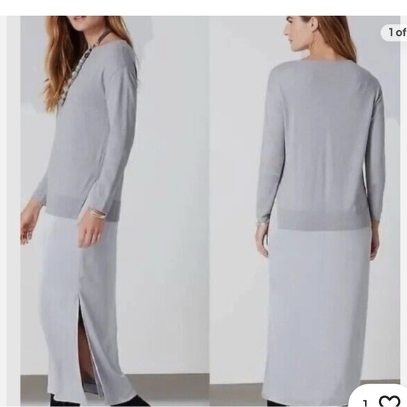 J. Jill Dresses & Skirts - J. Jill Wearever Collection Gray Long Sleeve Dress